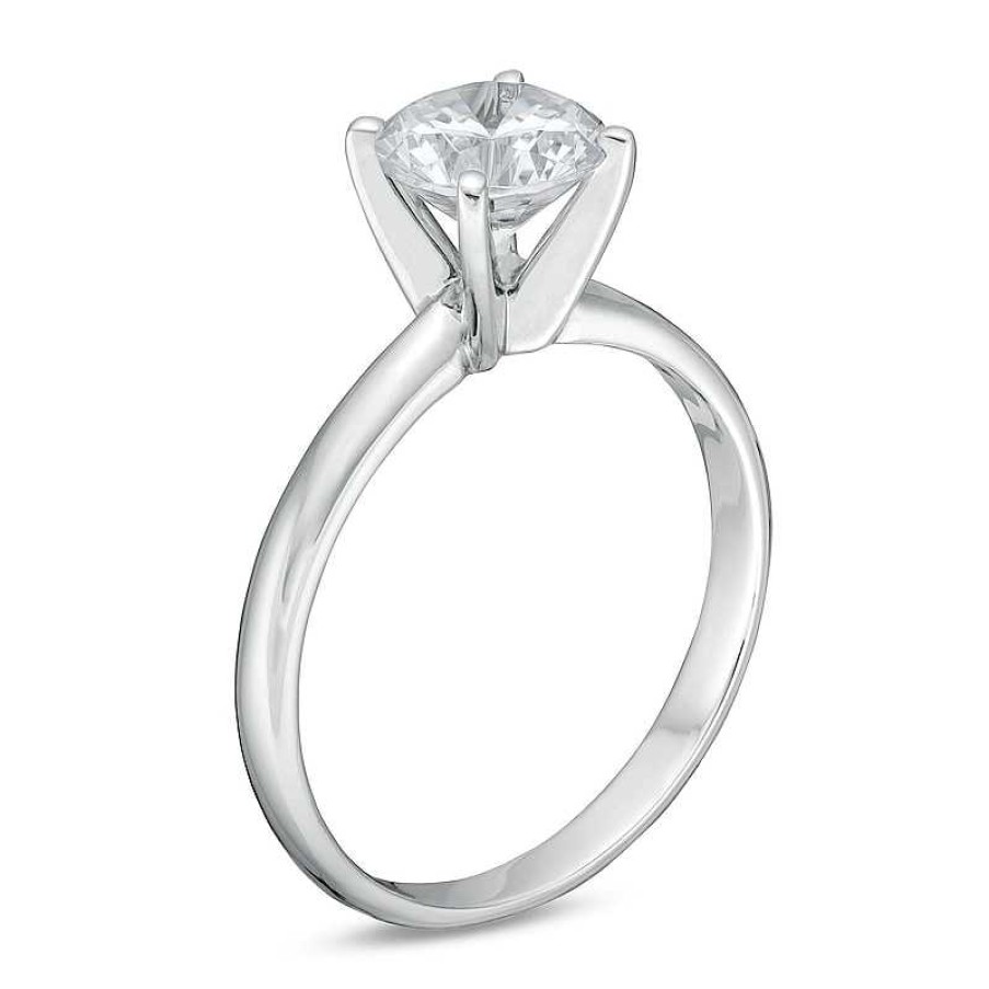 Rings Zales | 1-1/2 Ct. Certified Lab-Created Diamond Solitaire Engagement Ring In 14K White Gold (I/Si2)