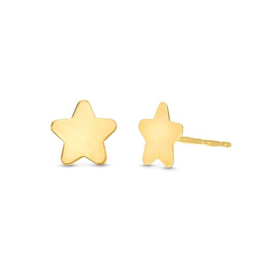 Earrings Zales | Rounded Star Stud Earrings In 14K Gold