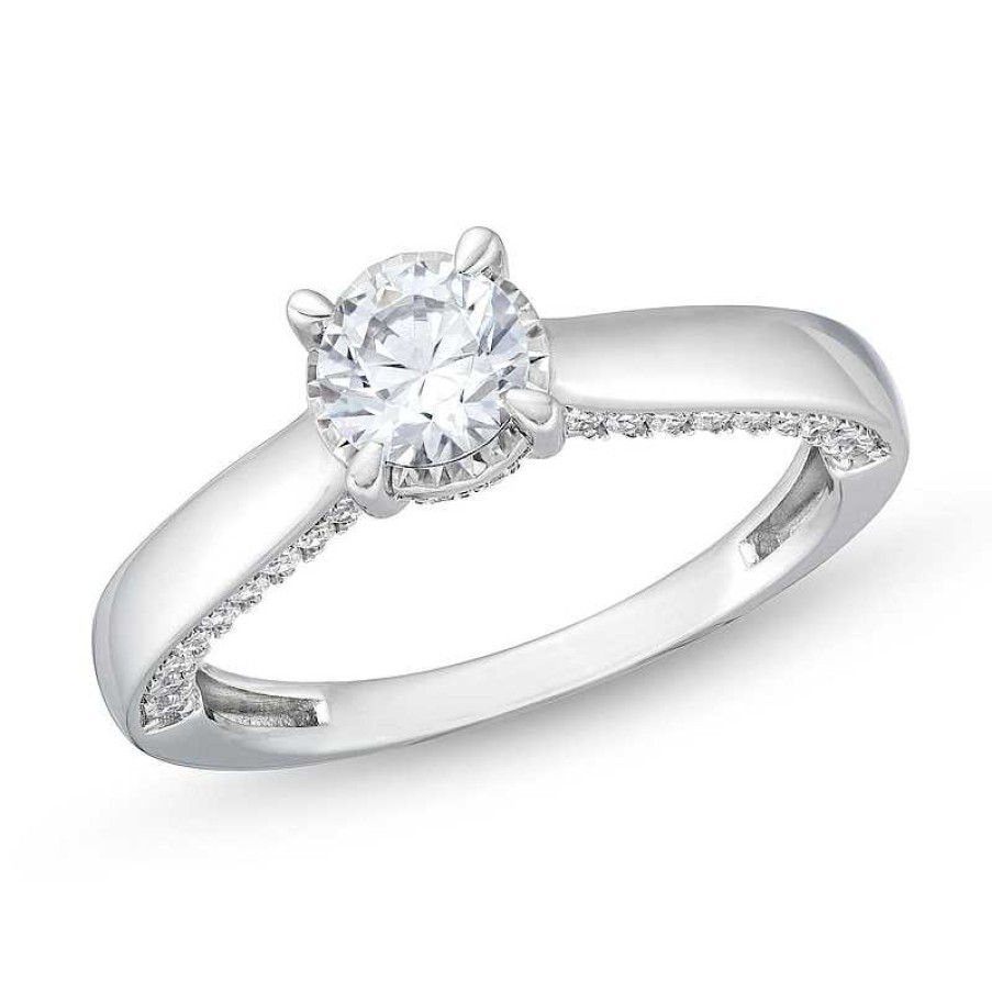 Rings Zales | 1 Ct. T.W. Diamond Edge Engagement Ring In 10K White Gold (I/I3)