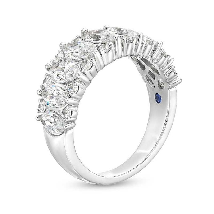 Rings Zales | True Lab-Created Diamonds By Vera Wang Love 3 Ct. T.W. Marquise Band In 14K White Gold (F/Vs2)