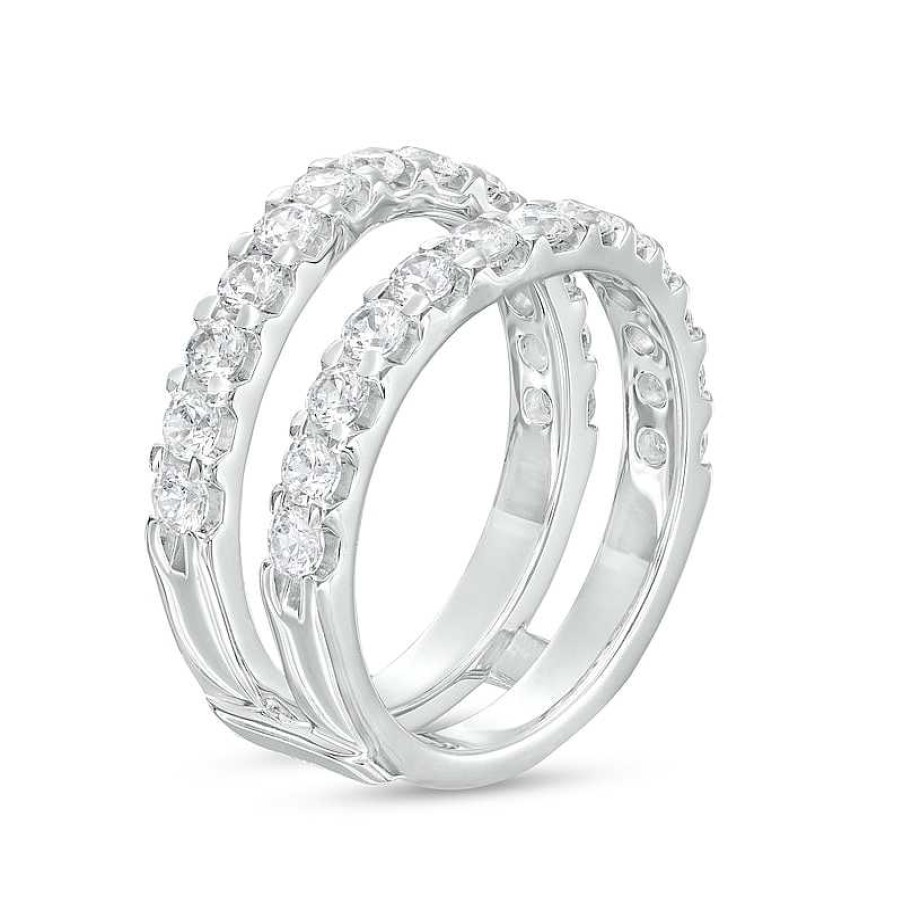 Rings Zales | 1-1/2 Ct. T.W. Certified Lab-Created Diamond Solitaire Enhancer In 14K White Gold (F/Vs2)