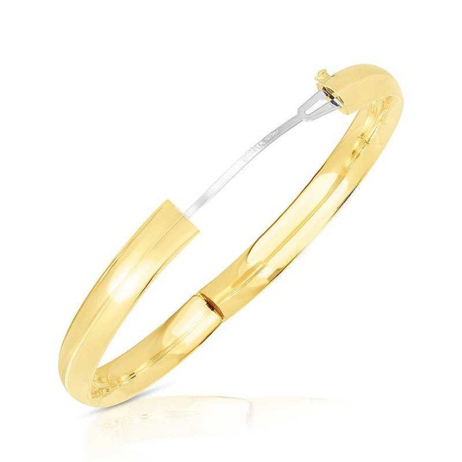 Bracelets Zales | Polished 8.0Mm Bangle In 14K Gold