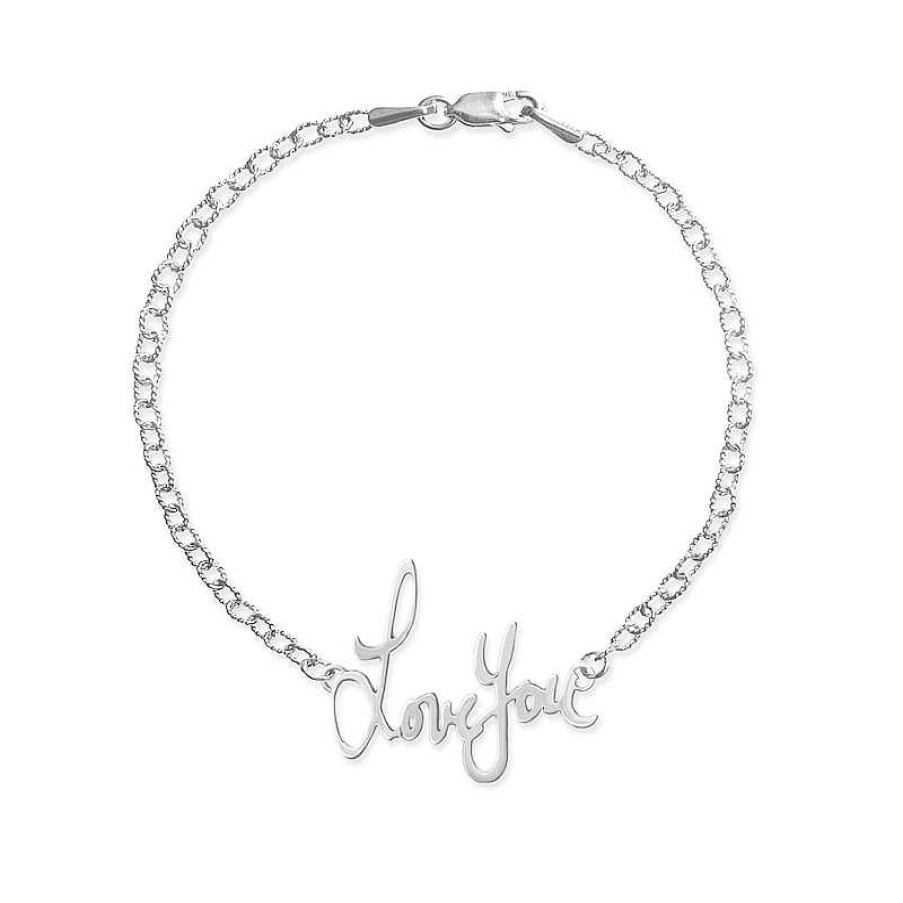 Bracelets Zales | Handwriting Bracelet In Sterling Silver (1 Image) - 7.5"