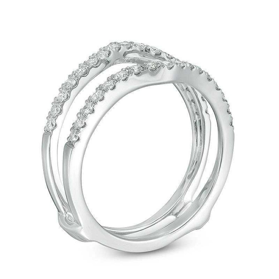 Rings Zales | 1/2 Ct. T.W. Diamond Solitaire Enhancer In 14K White Gold