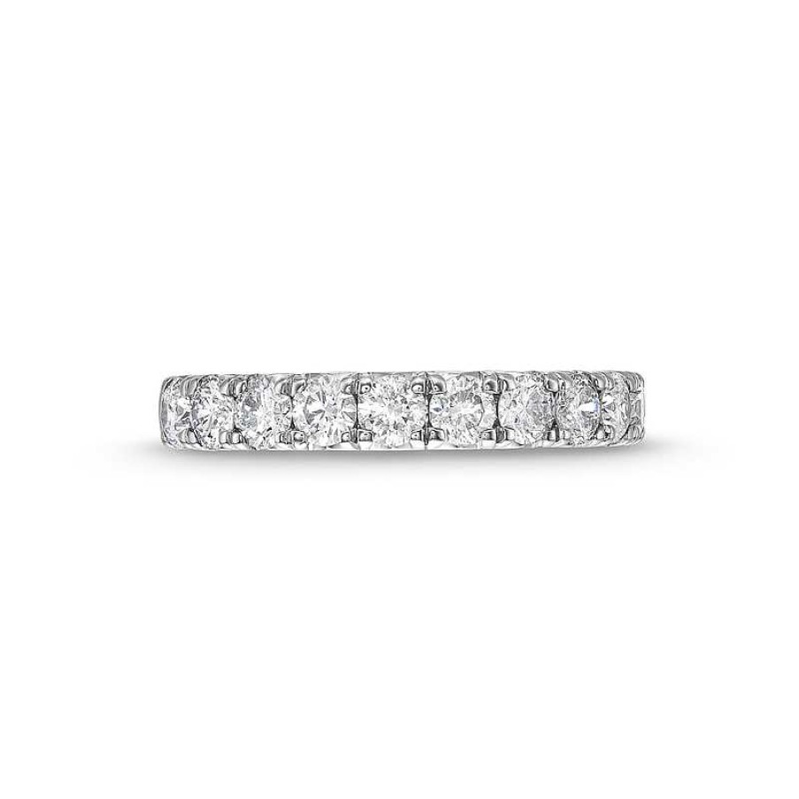 Rings Zales | Vera Wang Love Collection 1 Ct. T.W. Diamond Eleven Stone Anniversary Band In 14K White Gold (I/Si2)