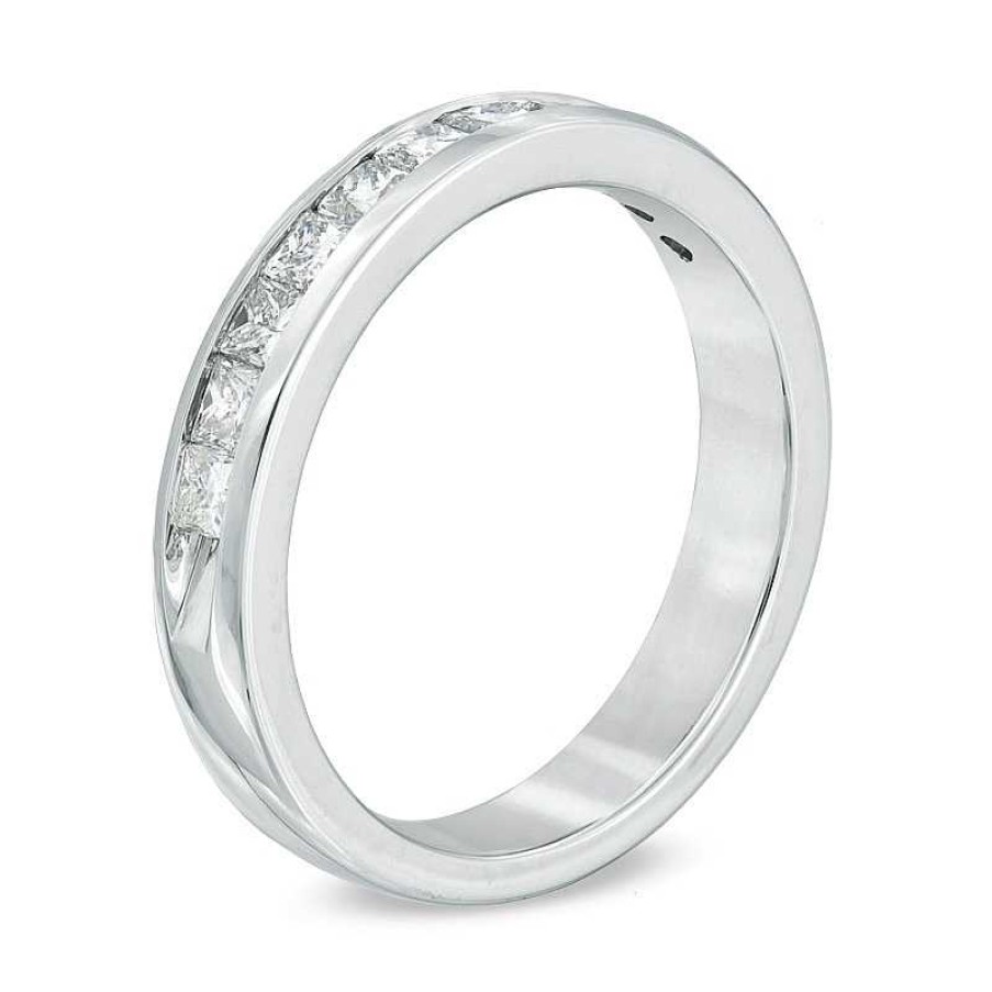 Rings Zales | 1 Ct. T.W. Princess-Cut Diamond Band In 14K White Gold