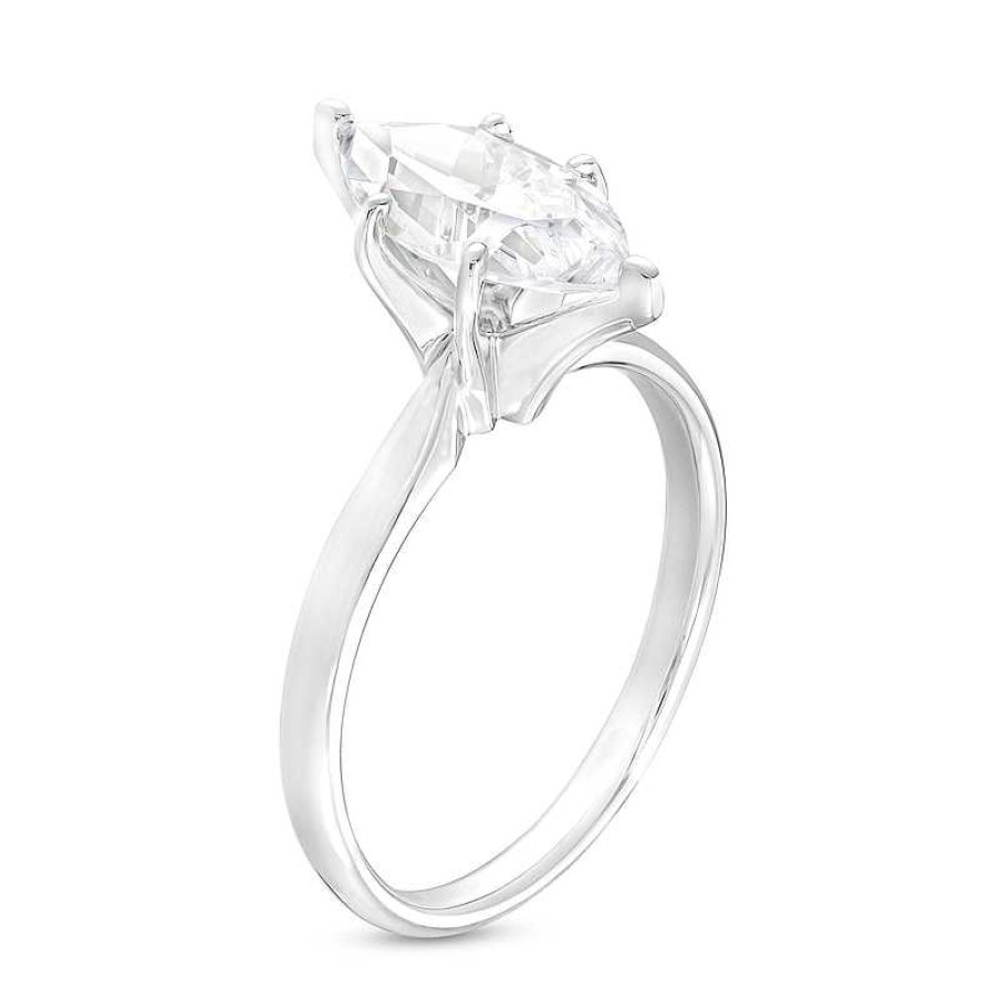 Rings Zales | 2 Ct. Certified Marquise Lab-Created Diamond Solitaire Engagement Ring In 14K White Gold (F/Vs2)