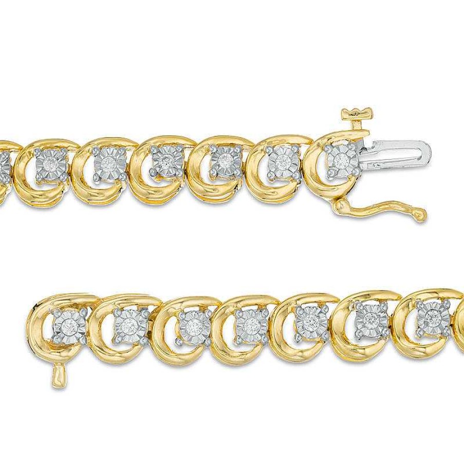 Bracelets Zales | 1/2 Ct. T.W. Diamond Tennis Bracelet In 10K Gold