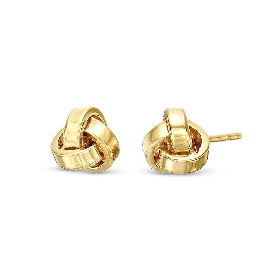 Earrings Zales | Squared Love Knot Stud Earrings In 14K Gold