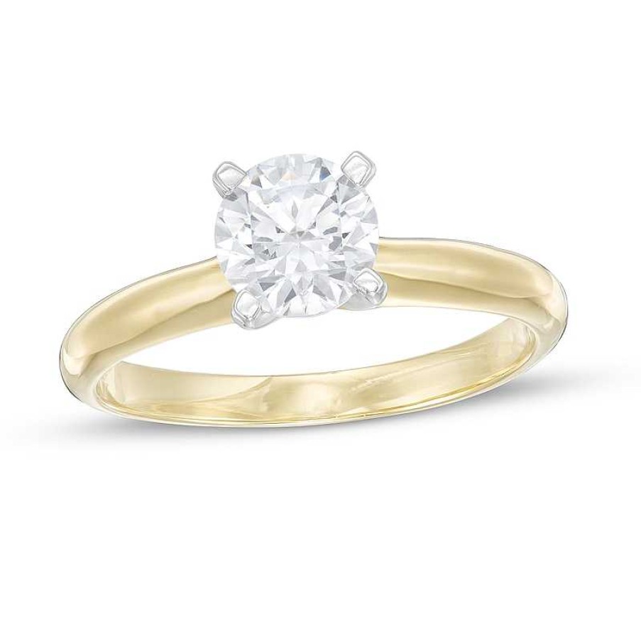 Rings Zales | 1 Ct. T.W. Certified Diamond Solitaire Engagement Ring In 14K Gold (I/I2)