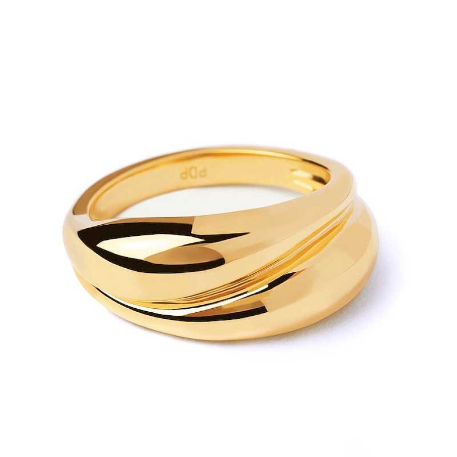 Rings Zales | Pdpaola™ At Zales Bypass Ring In Sterling Silver With 18K Gold Plate