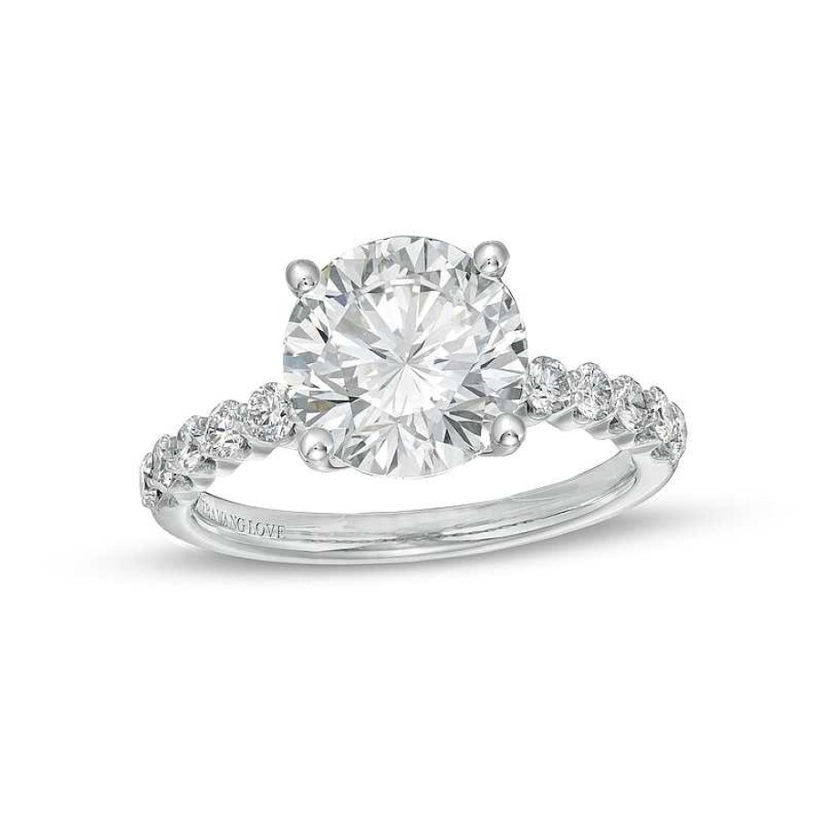 Rings Zales | True Lab-Created Diamonds By Vera Wang Love 3-1/2 Ct. T.W. Engagement Ring In 14K White Gold (F/Vs2)