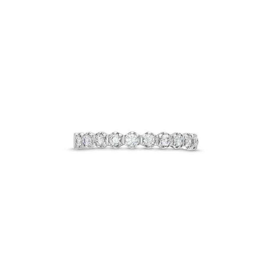 Rings Zales | 1/3 Ct. T.W. Diamond Hexagon Band In 14K White Gold