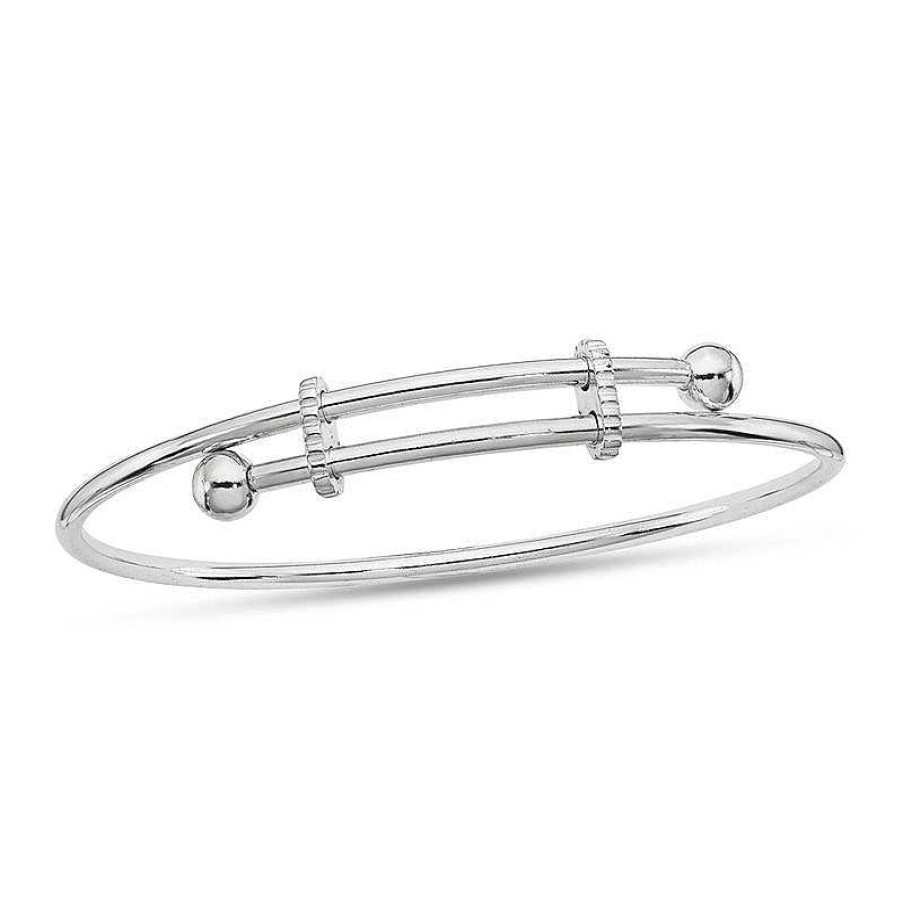 Bracelets Zales | Adjustable Bypass Bangle In Sterling Silver - 10"