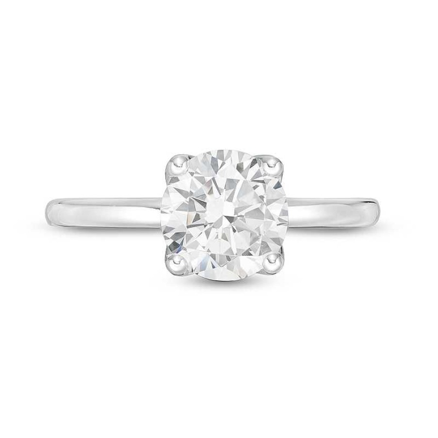 Rings Zales | 1-1/2 Ct. T.W. Gia-Graded Diamond Solitaire Engagement Ring In 18K White Gold (I/Vs2)