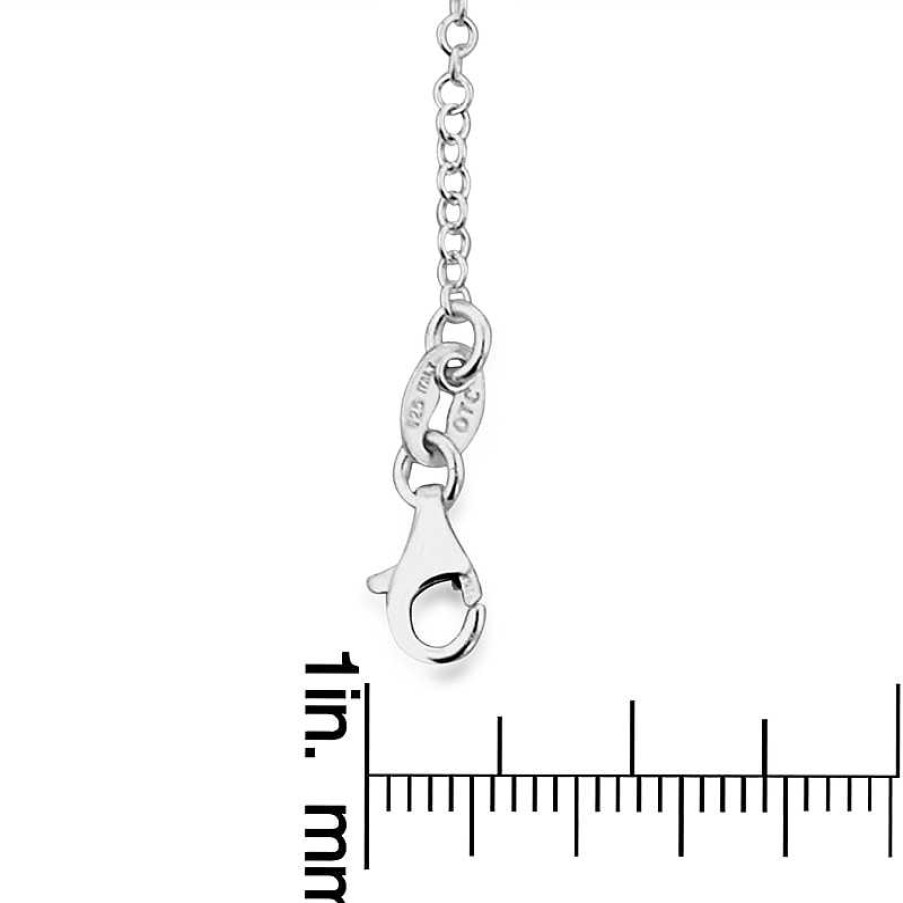 Bracelets Zales | Sideways Infinity Anklet In Sterling Silver - 9.5"