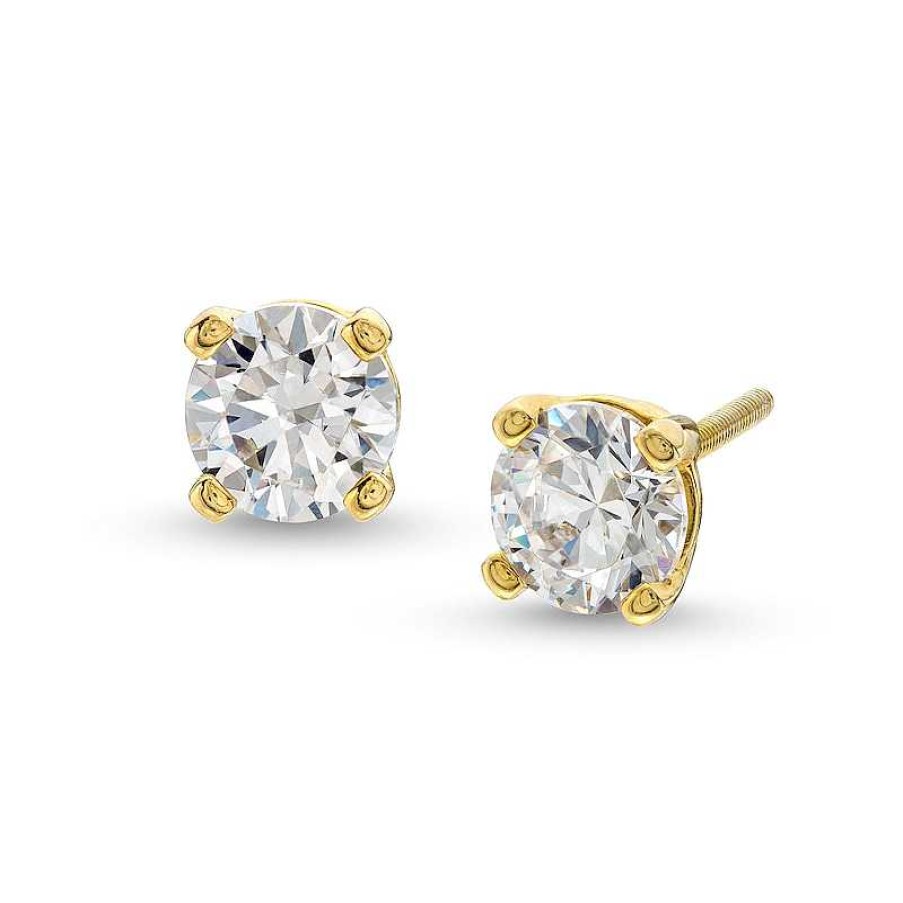 Earrings Zales | 1-1/2 Ct. T.W. Certified Lab-Created Diamond Solitaire Stud Earrings In 14K Gold (I/Si2)