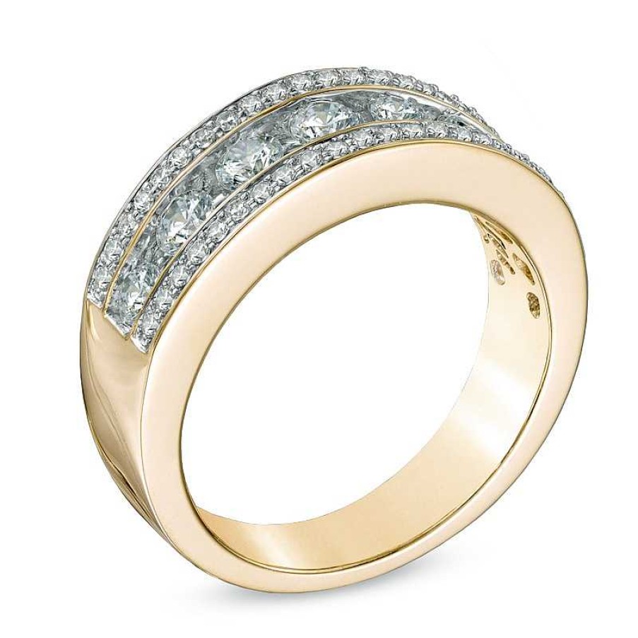 Rings Zales | 1 Ct. T.W. Diamond Seven Stone Band In 14K Gold