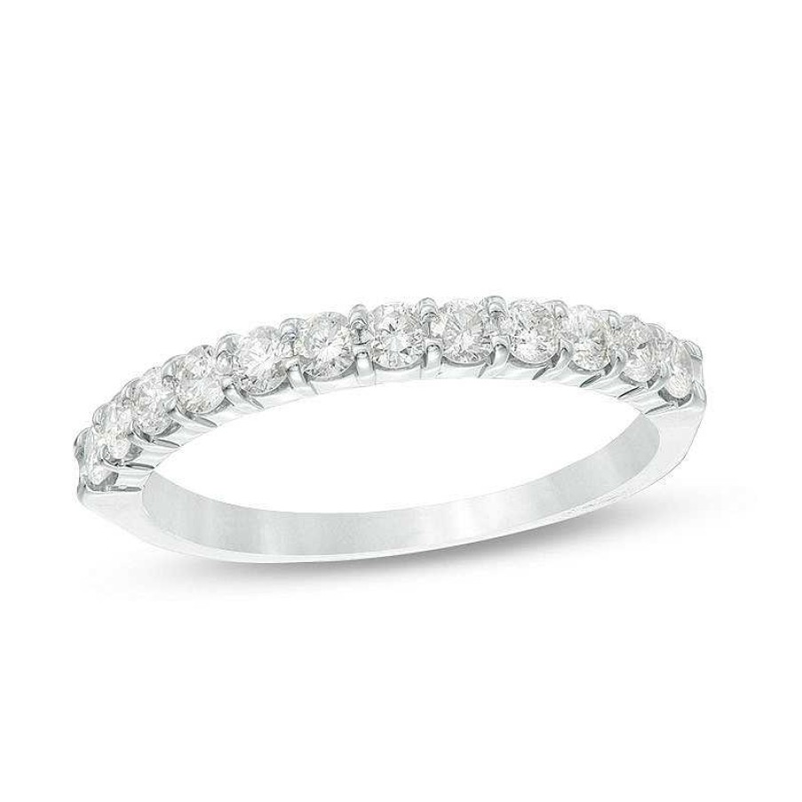 Rings Zales | 1/2 Ct. T.W. Diamond Prong Band In 14K White Gold