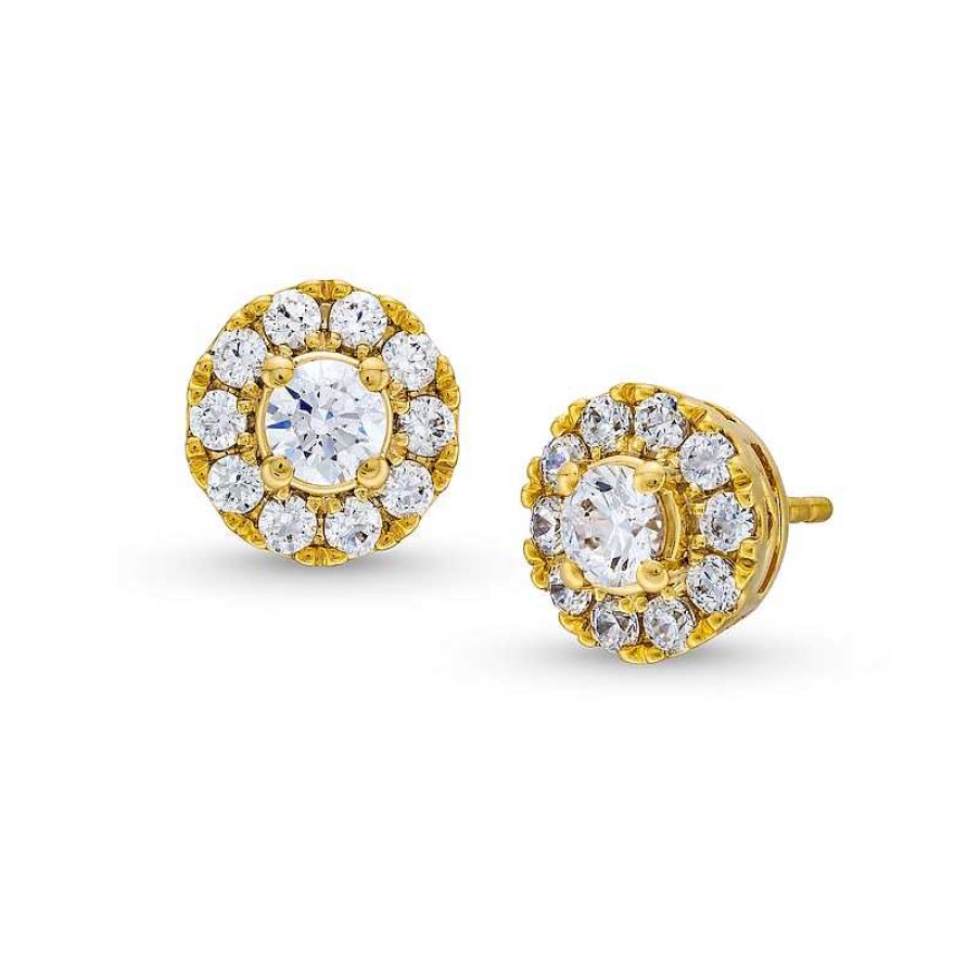 Earrings Zales | 1 Ct. T.W. Diamond Frame Stud Earrings In 10K Gold (J/I2)