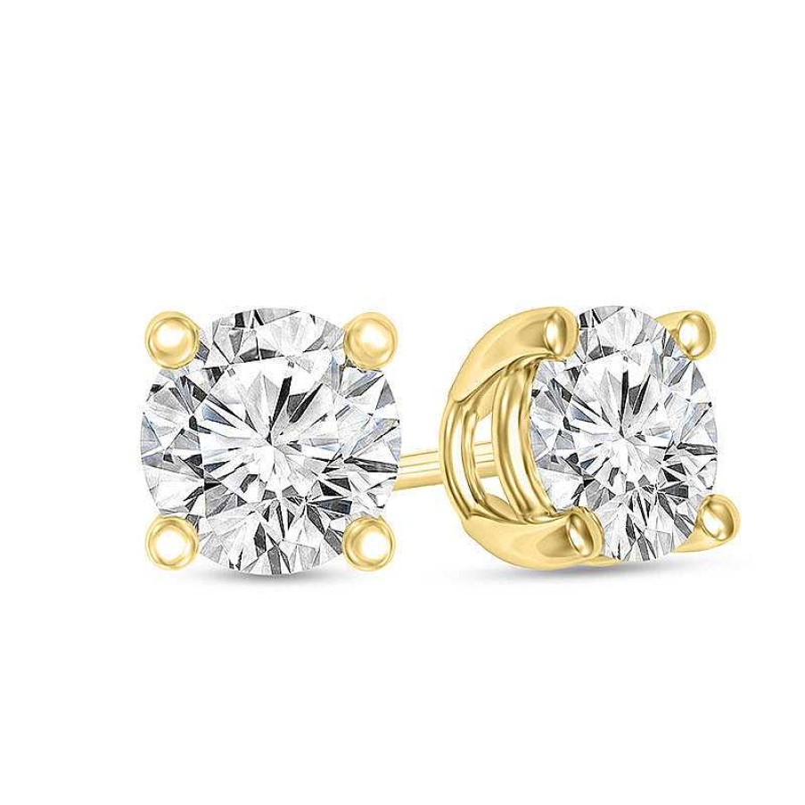 Earrings Zales | 1/2 Ct. T.W. Certified Diamond Solitaire Stud Earrings In 14K Gold (I/Vs2)