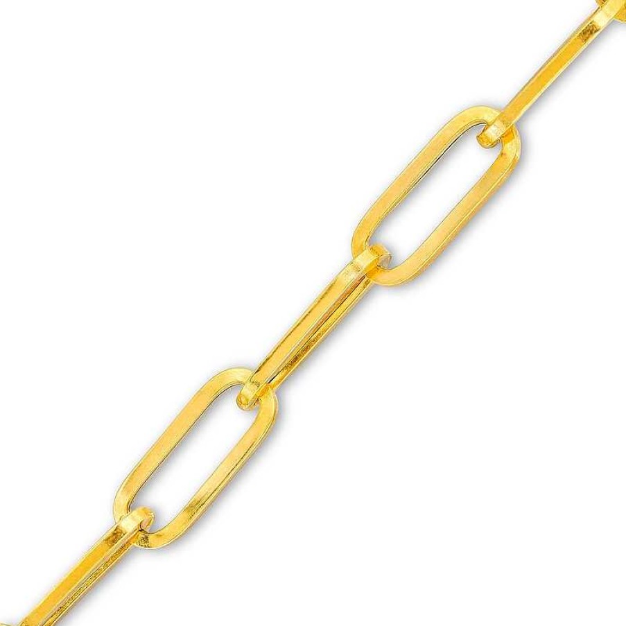 Bracelets Zales | Made In Italy 7.5Mm Hollow Cheval Chain Bracelet In 14K Gold - 7.5"