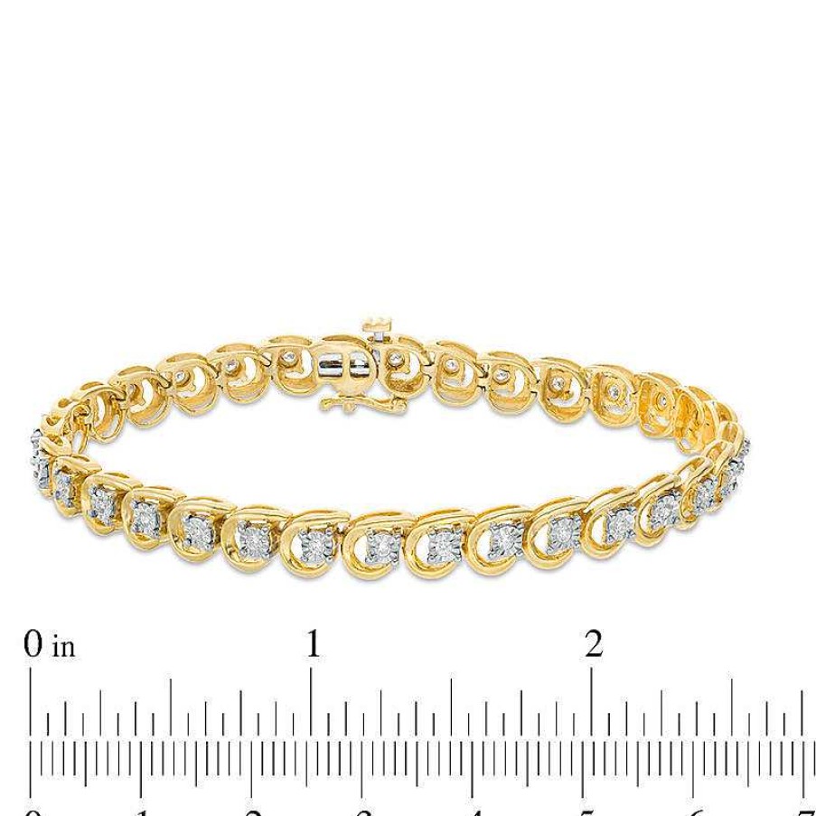 Bracelets Zales | 1/2 Ct. T.W. Diamond Tennis Bracelet In 10K Gold