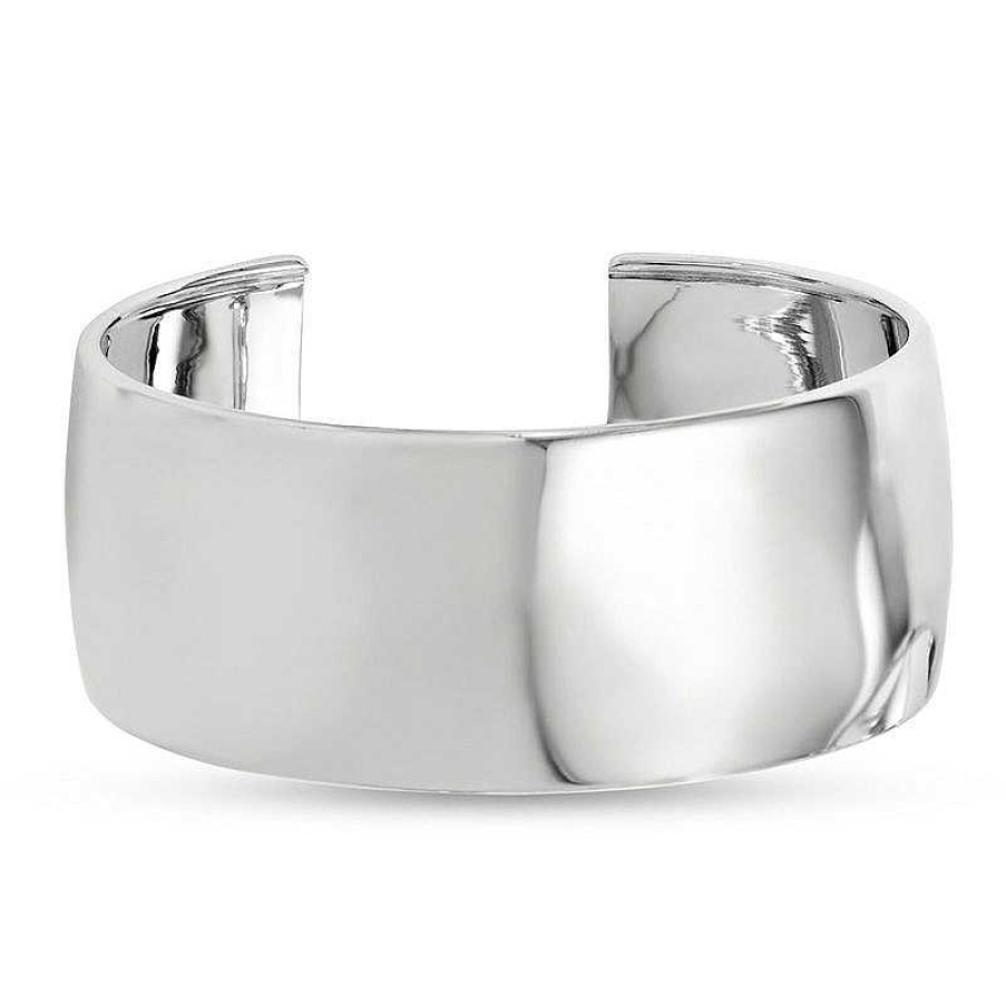 Bracelets Zales | 28.25Mm Polished Cuff In Sterling Silver