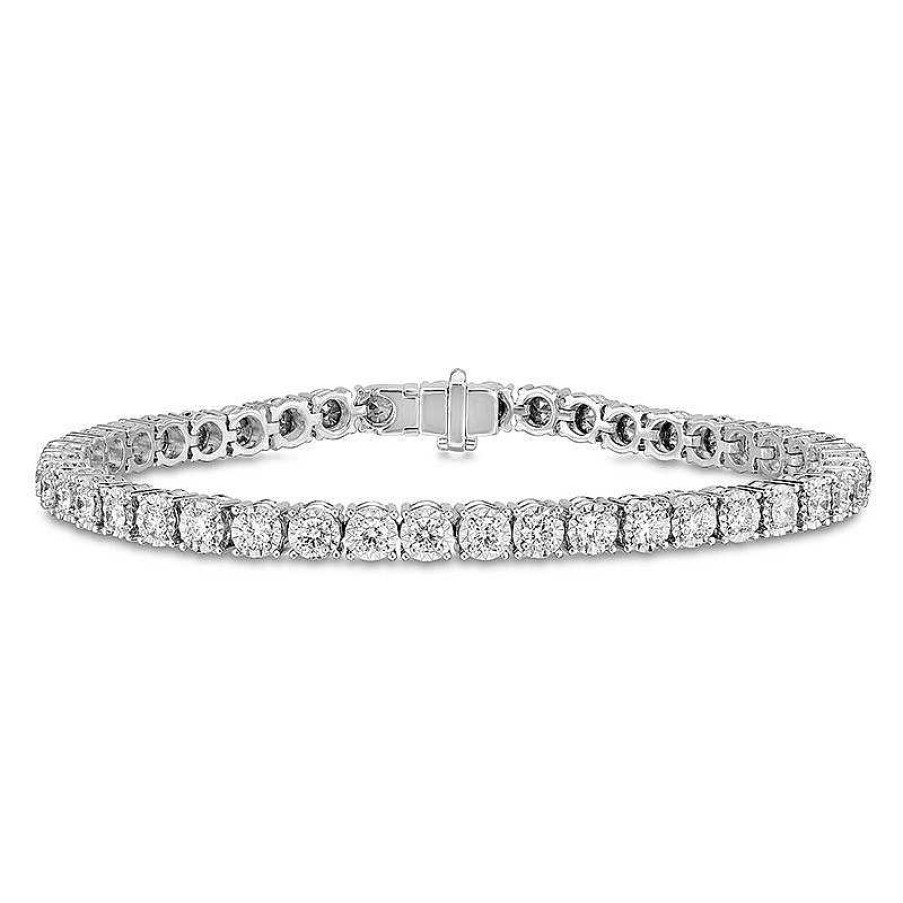 Bracelets Zales | 1 Ct. T.W. Diamond Tennis Bracelet In 14K White Gold