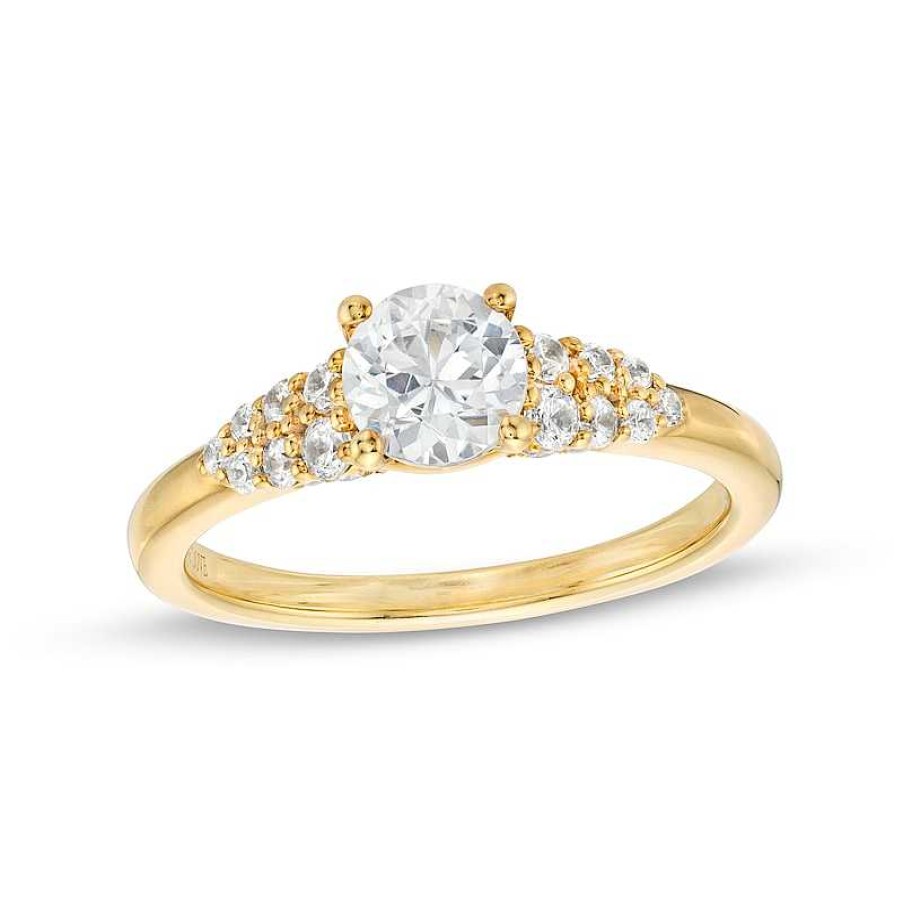 Rings Zales | Vera Wang Love Collection 1 Ct. T.W. Diamond Split Shank Engagement Ring In 14K Gold