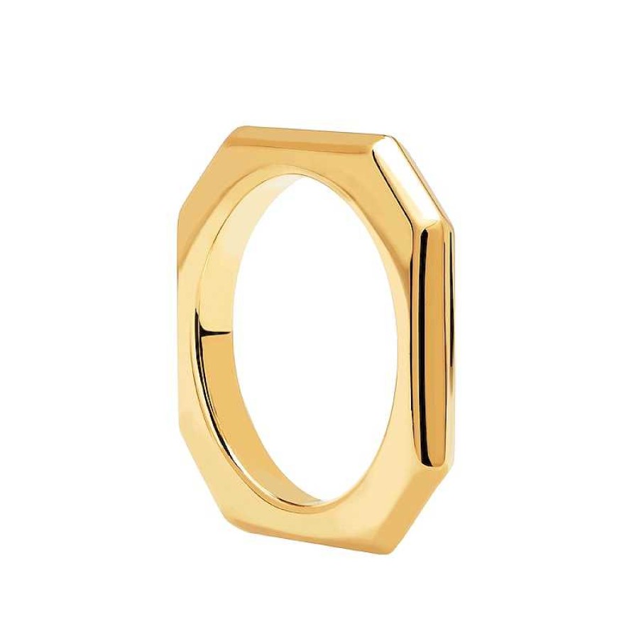 Rings Zales | Pdpaola™ At Zales Octagonal Ring In Brass With 18K Gold Plate