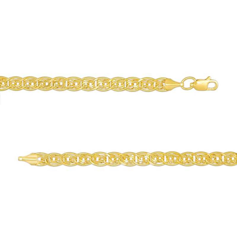 Bracelets Zales | 4.9Mm Layered Oval Link Bracelet In 10K Gold - 7.5"