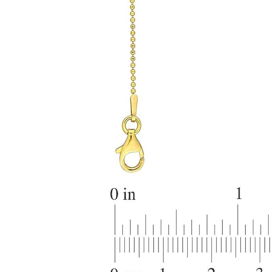 Bracelets Zales | 1.0Mm Ball Chain Anklet In Sterling Silver With Gold-Tone Flash Plate - 9"