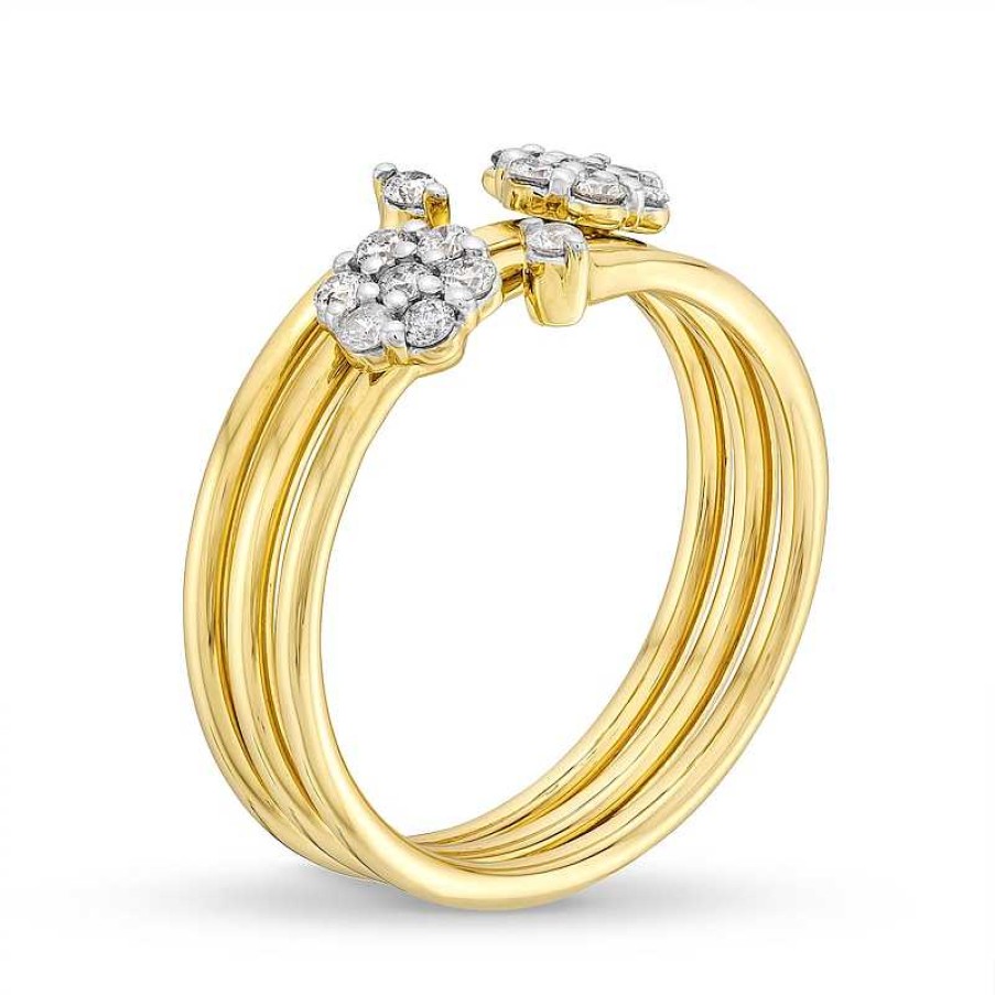 Rings Zales | 1/3 Ct. T.W. Diamond Coil Ring In 10K Gold