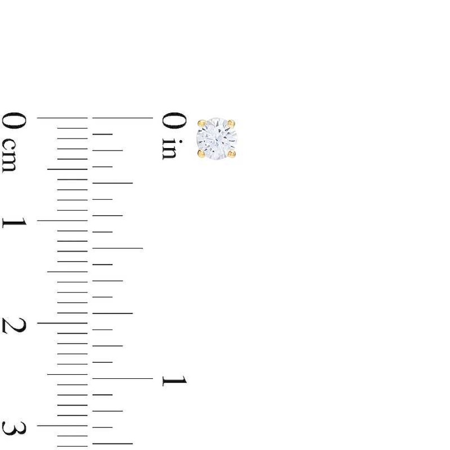 Earrings Zales | 1/2 Ct. T.W. Certified Lab-Created Diamond Solitaire Stud Earrings In 14K Gold (F/Si2)