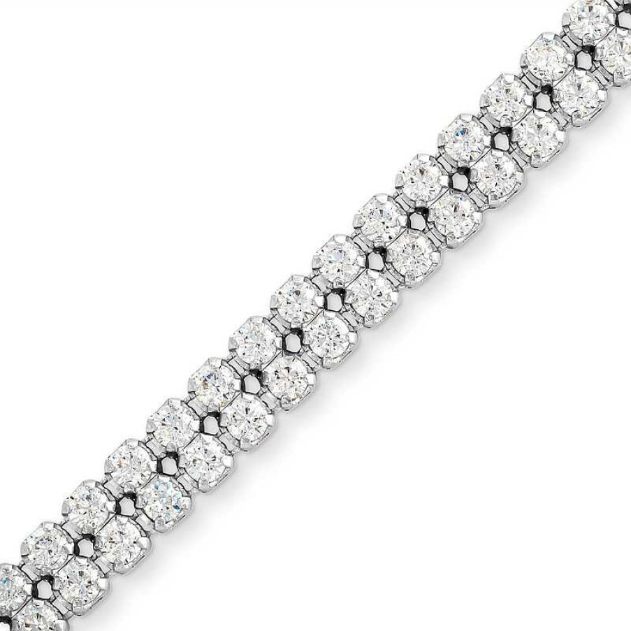 Bracelets Zales | 2 Ct. T.W. Certified Lab-Created Diamond Tennis Bracelet In 14K White Gold (F/Si2)