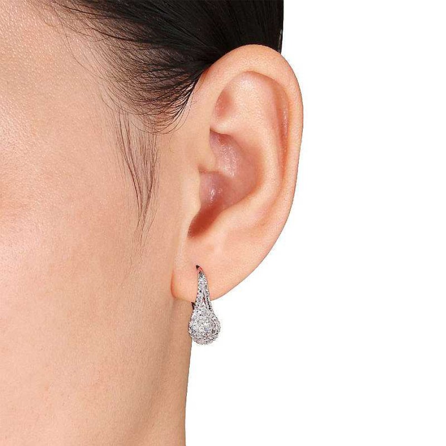 Earrings Zales | 1/4 Ct. T.W. Composite Diamond Vintage-Style Drop Earrings In Sterling Silver