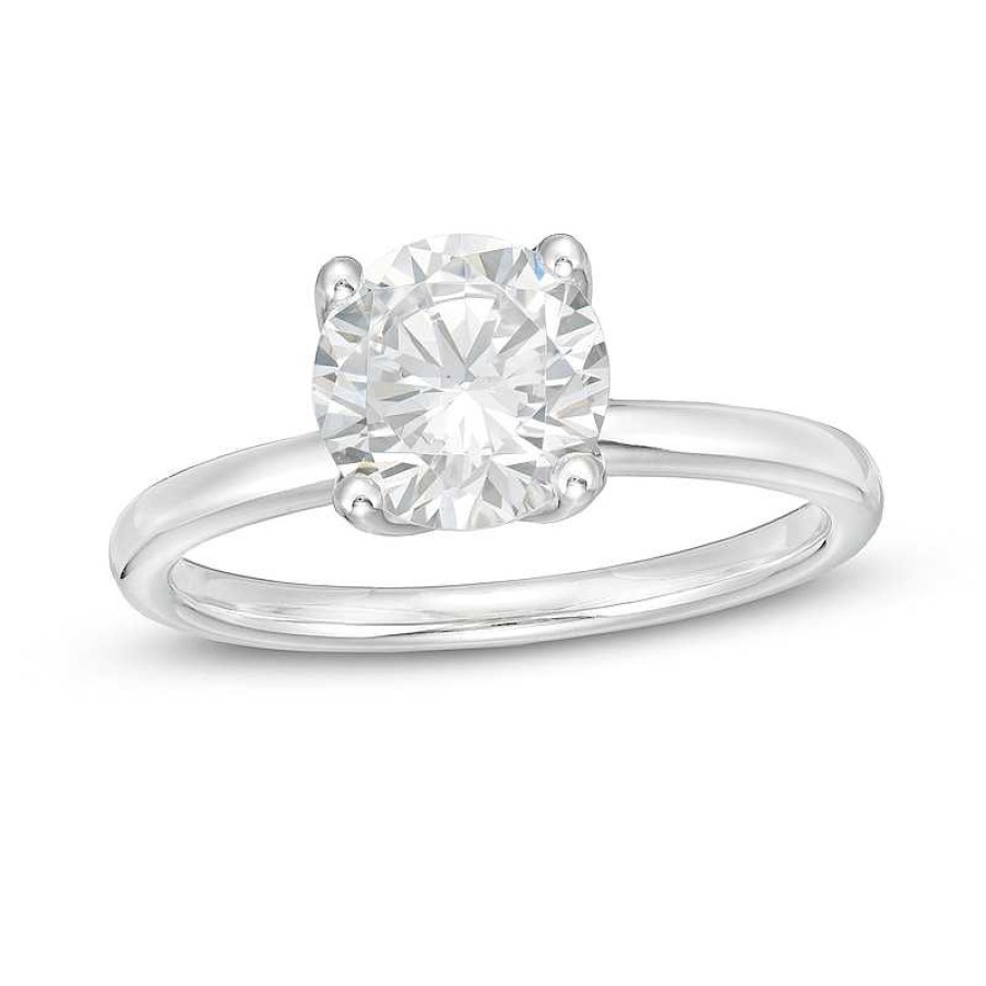 Rings Zales | 1-1/2 Ct. T.W. Gia-Graded Diamond Solitaire Engagement Ring In 18K White Gold (I/Vs2)