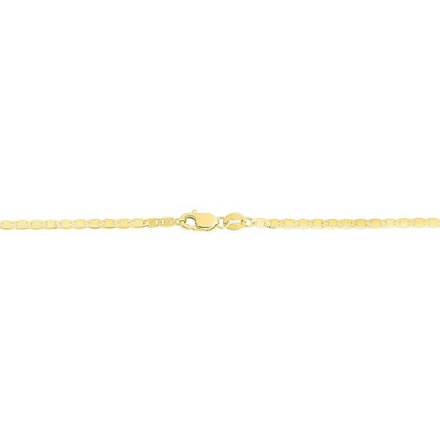 Bracelets Zales | 1.2Mm Mariner Chain Bracelet In Hollow 10K Gold - 7.0"