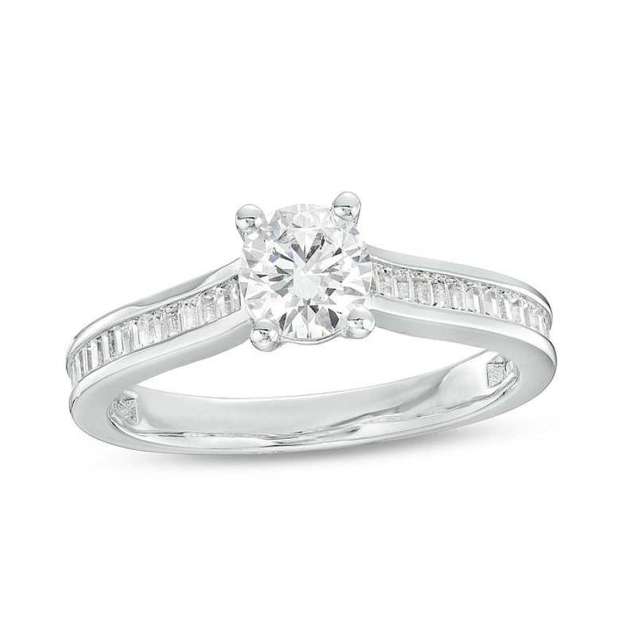 Rings Zales | 1 Ct. T.W. Certified Diamond Engagement Ring In 14K White Gold (I/I1)