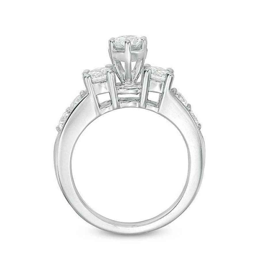 Rings Zales | 3 Ct. T.W. Diamond Past Present Future® Bridal Set In 14K White Gold