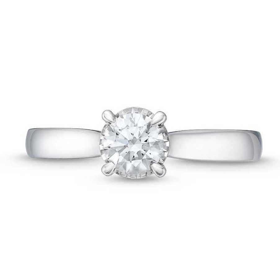 Rings Zales | 1 Ct. T.W. Diamond Edge Engagement Ring In 10K White Gold (I/I3)