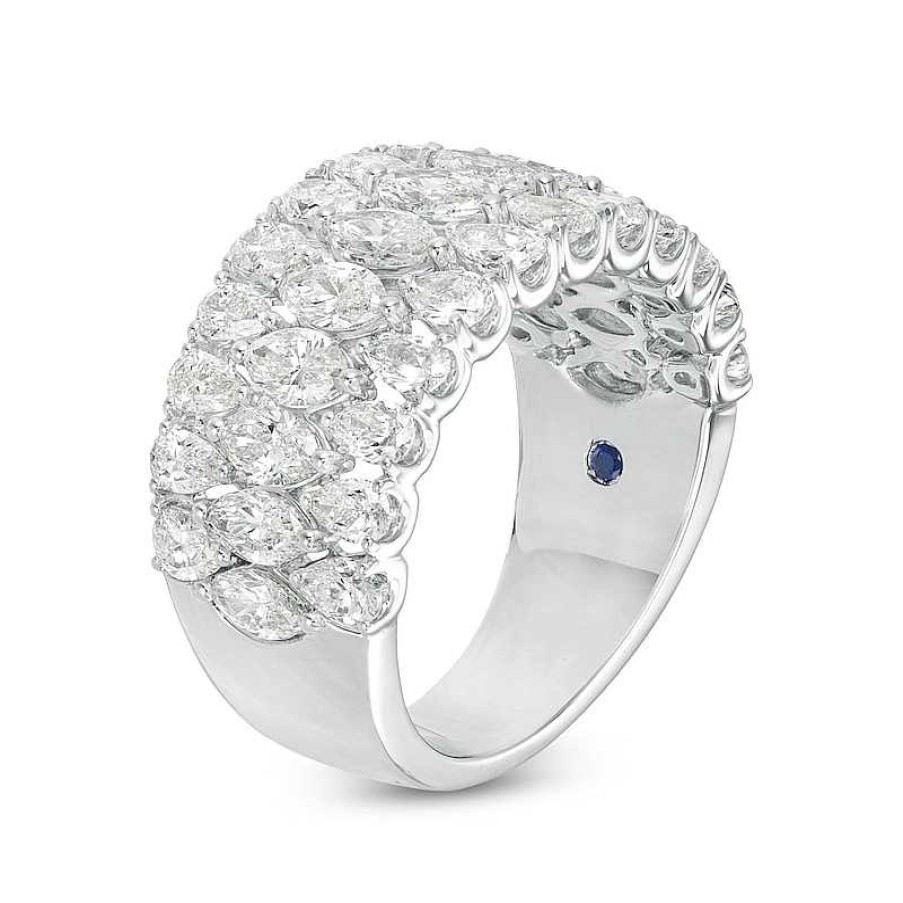 Rings Zales | Vera Wang Love Collection 3 Ct. T.W. Certified Diamond Multi-Row Band In 14K White Gold (I/Si2)