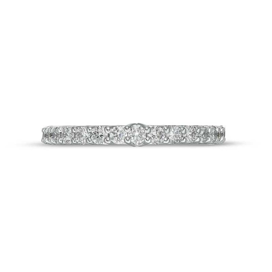 Rings Zales | True Lab-Created Diamonds By Vera Wang Love 1/2 Ct. T.W. Anniversary Band In 14K White Gold (F/Vs2)