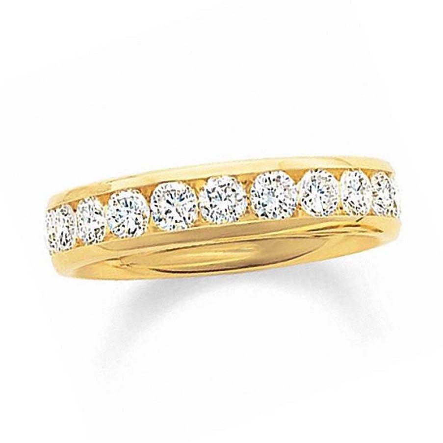 Rings Zales | 1 Ct. T.W. Diamond Channel Band In 14K Gold