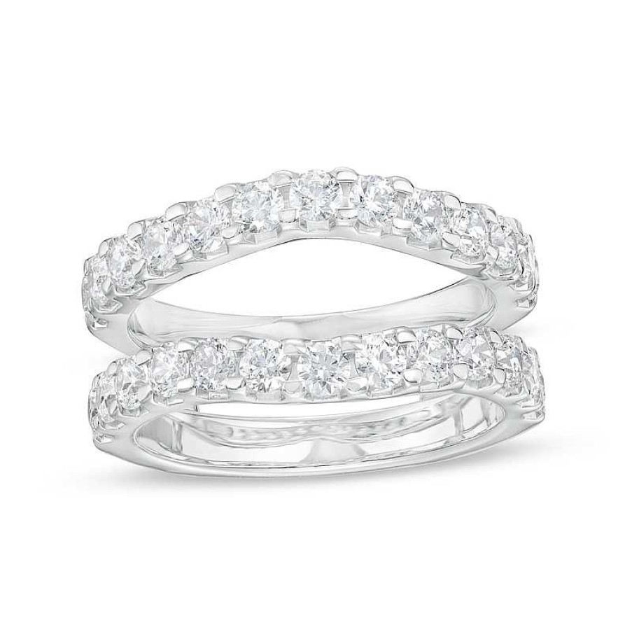 Rings Zales | 1-1/2 Ct. T.W. Certified Lab-Created Diamond Solitaire Enhancer In 14K White Gold (F/Vs2)