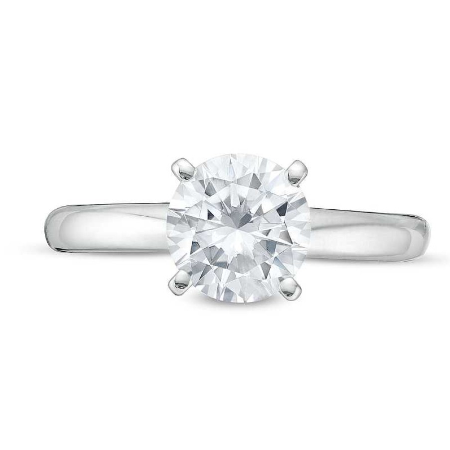 Rings Zales | 1-1/2 Ct. Certified Lab-Created Diamond Solitaire Engagement Ring In 14K White Gold (I/Si2)