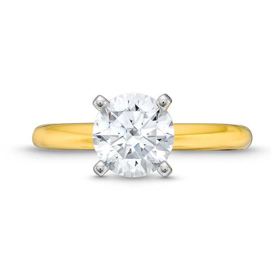 Rings Zales | 1-1/2 Ct. Certified Lab-Created Diamond Solitaire Engagement Ring In 14K Gold (I/Si2)