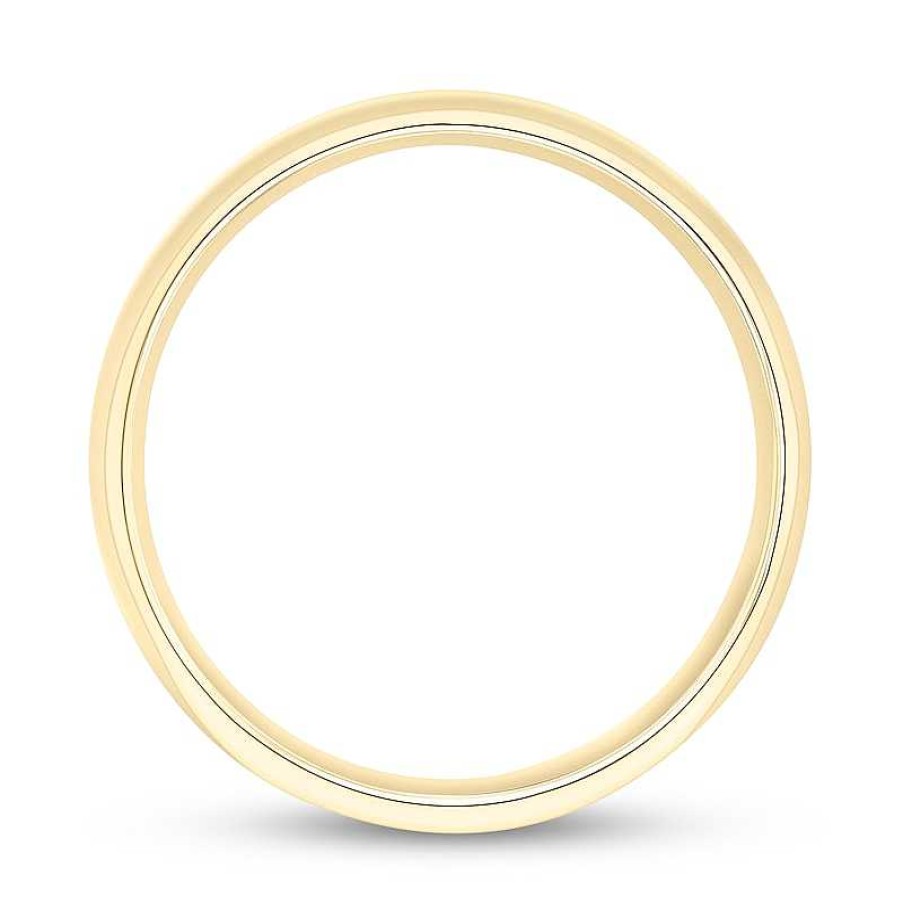 Rings Zales | 6.0Mm Engravable Low Dome Comfort-Fit Wedding Band In 14K Gold (1 Line)