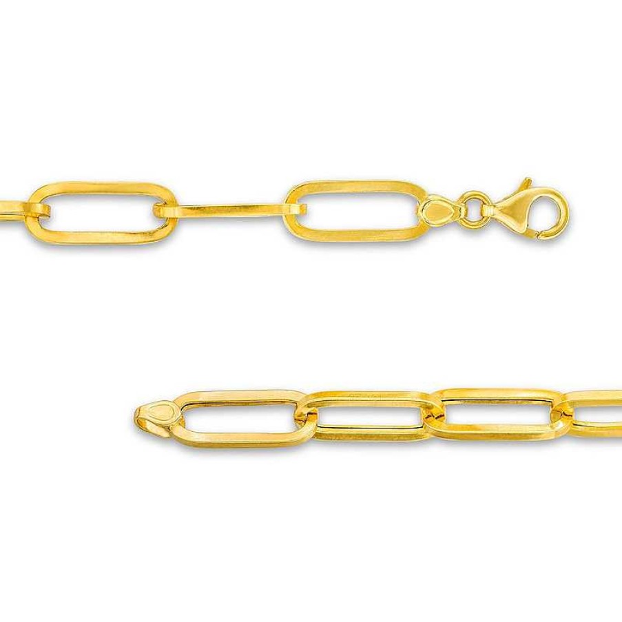 Bracelets Zales | Made In Italy 7.5Mm Hollow Cheval Chain Bracelet In 14K Gold - 7.5"